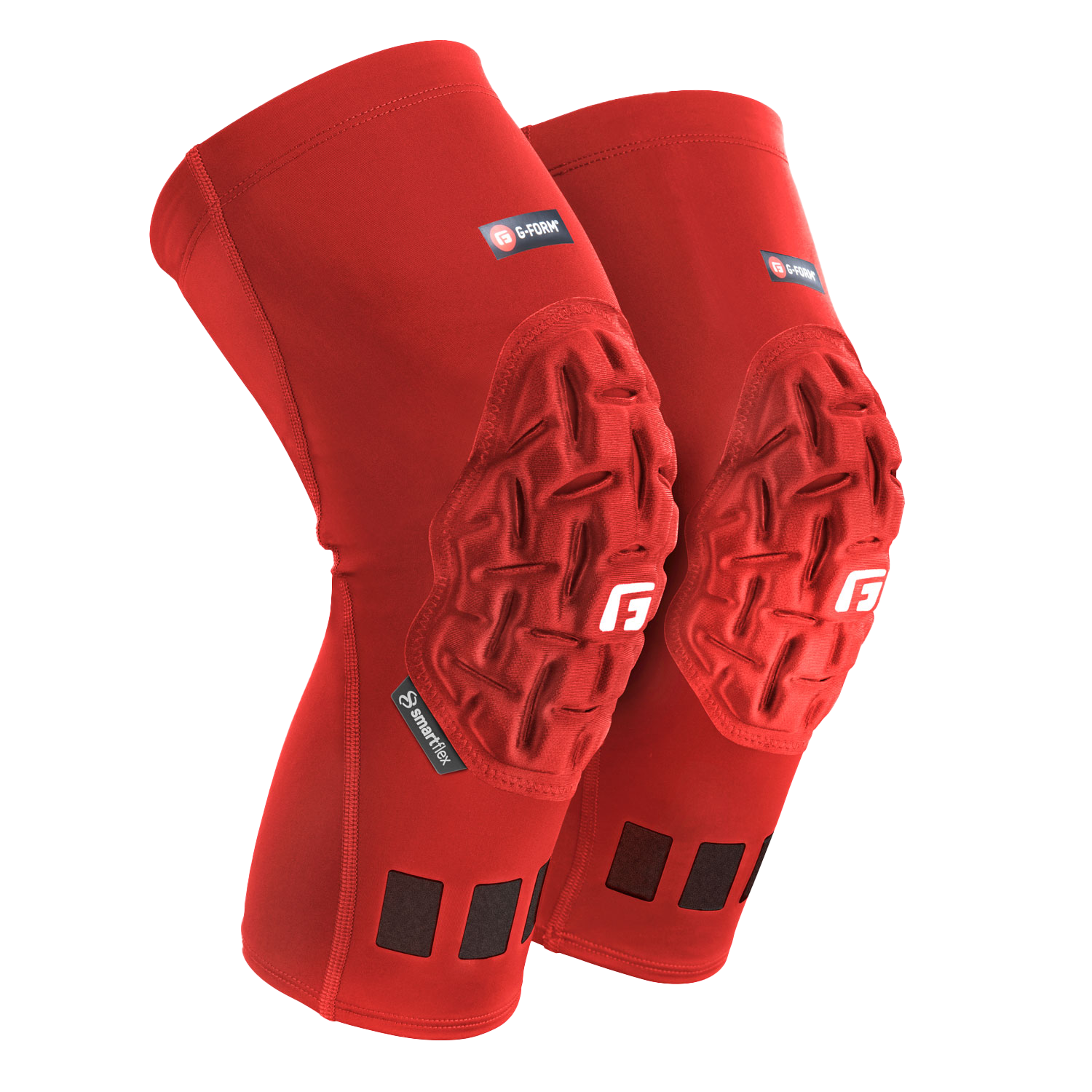 Pro Padded Compression Knee Sleeves - Red