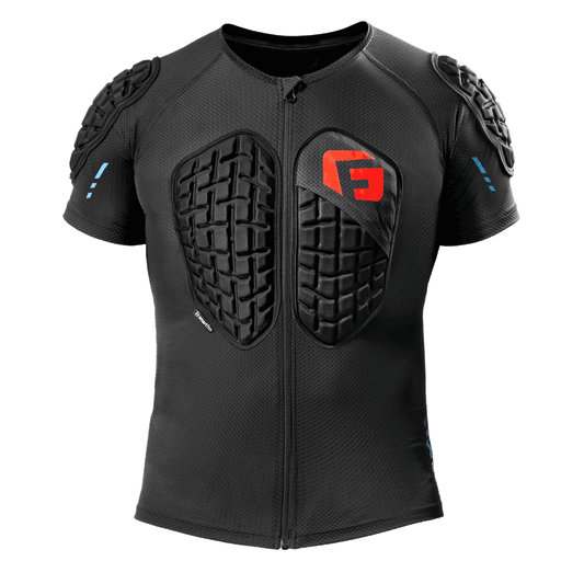 Adult MX360 Moto Impact Shirt Spine Back Protection Chest Shoulder Back pads Youth zip up heavy duty machine washable shirt