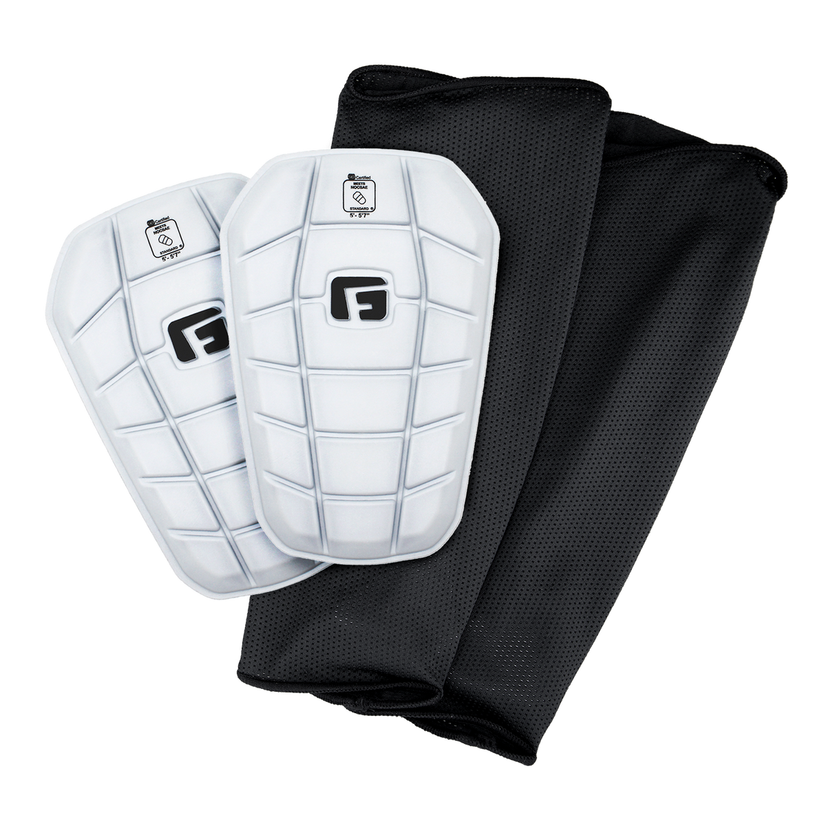 Soccer Blade NOCSAE Shin Guards Slip in light weight flexible stay in place no sleeve soccer