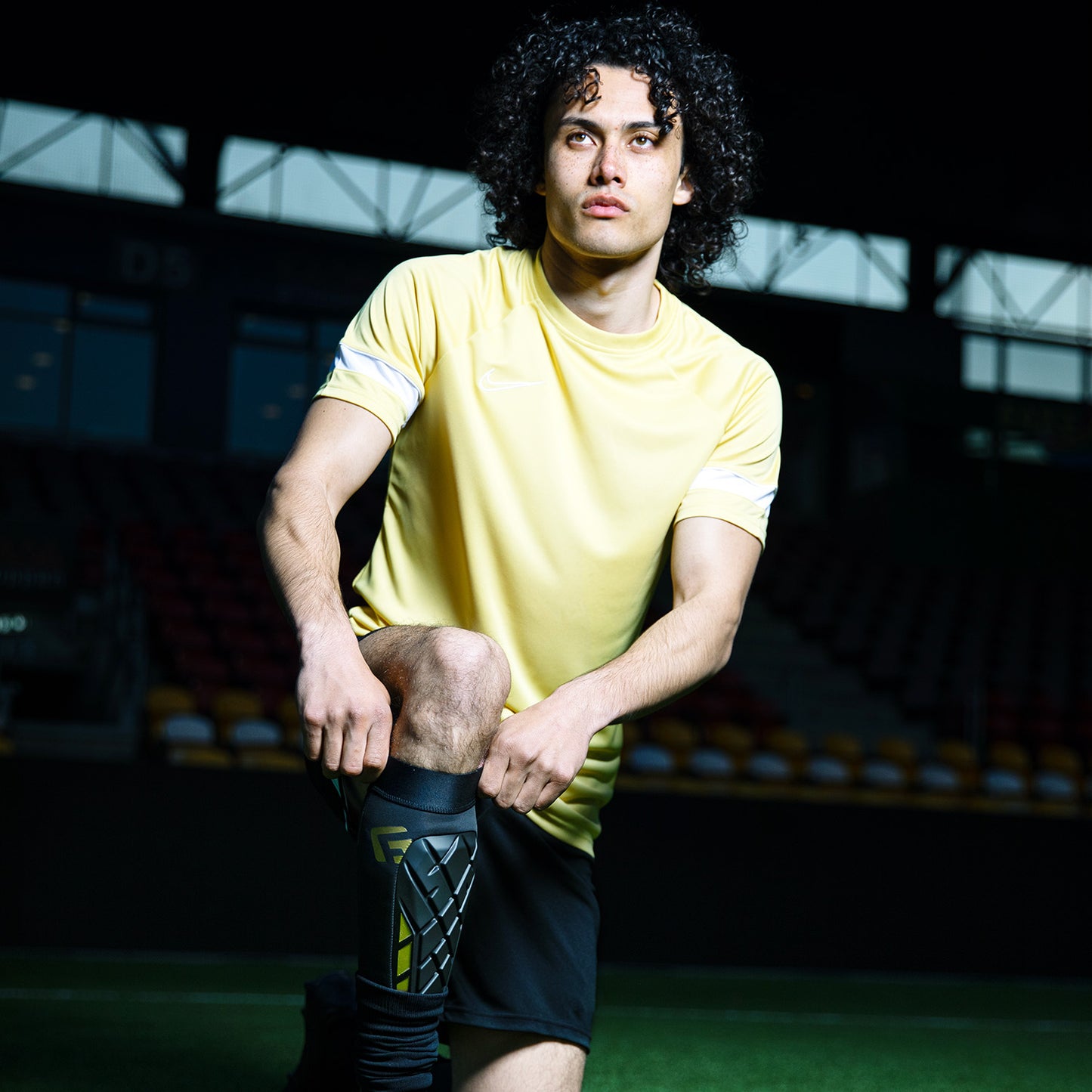 Elite X Shin Guard Soccer Premium Shin Pads Black Sleek Football Flexible Machine Washable Shin Pads Lightweight Adult