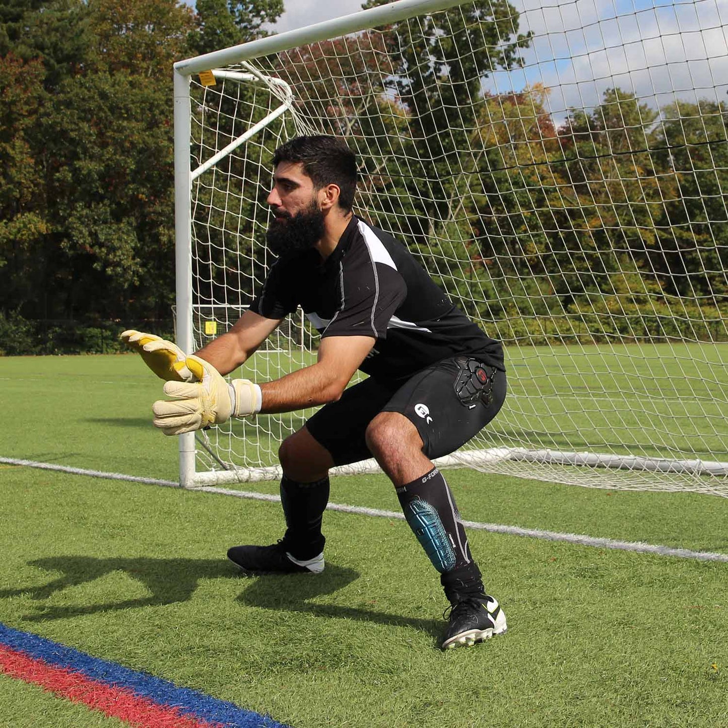 Soccer Goalie Goalkeeper Protective Padded Shorts and Pants Thermal Compression