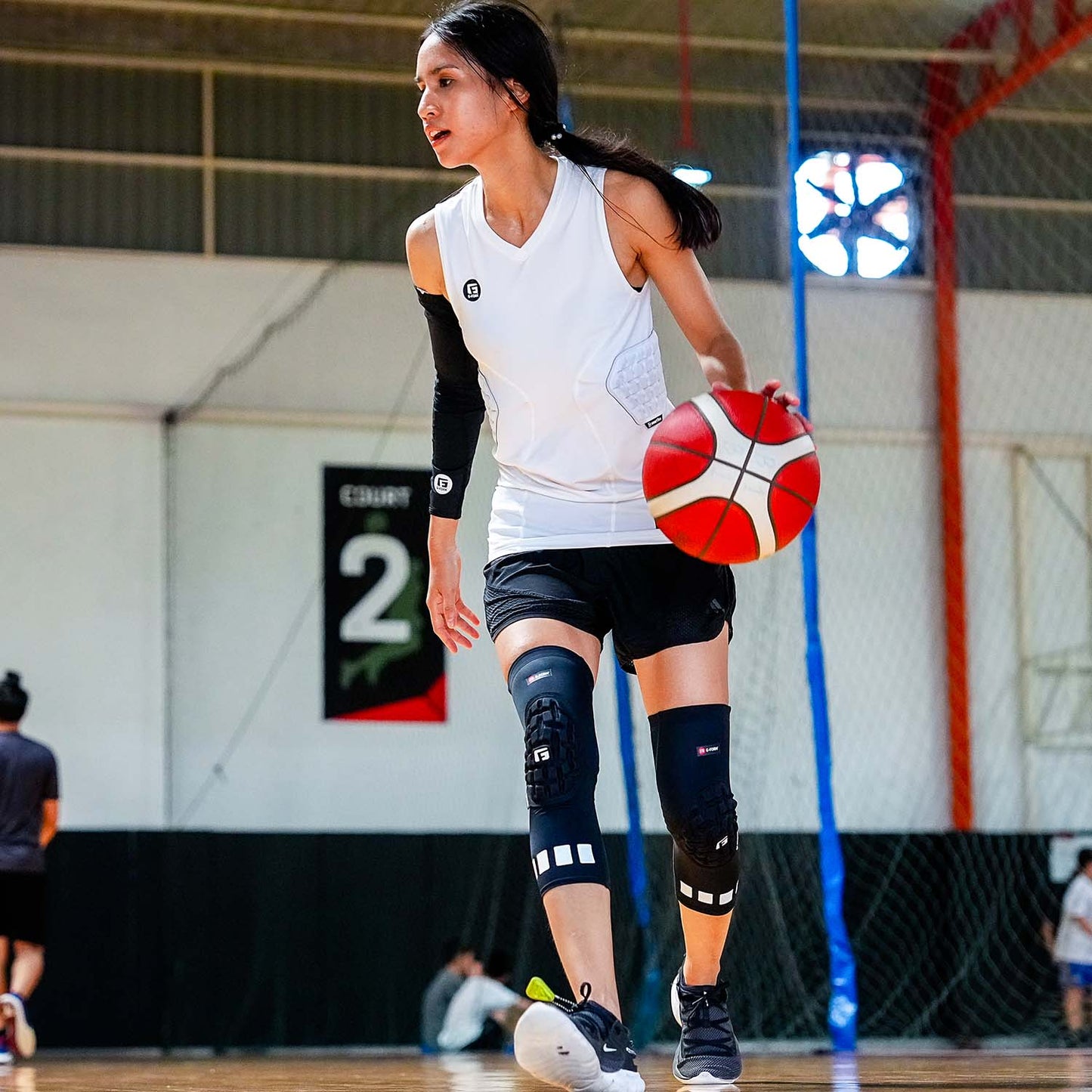 Pro Padded Basketball Compression Knee Sleeves