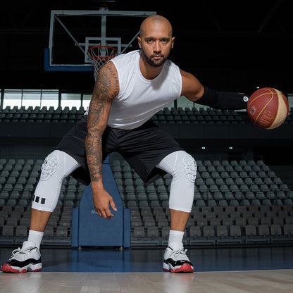Pro Padded Basketball Compression Knee Sleeves