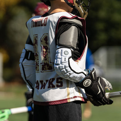 Youth Lacrosse Arm Guard GFX800 Should Liner Chest Protection NOCSAE Commotio Cordis Certified Tucker Dordevic Product Image