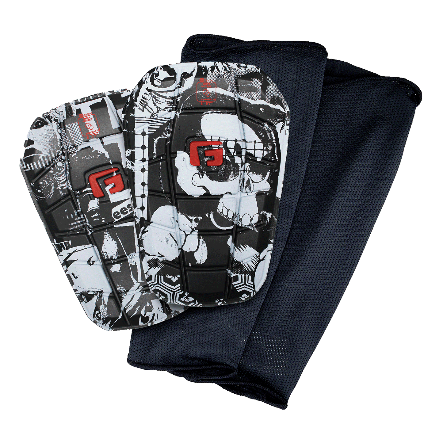 Soccer Blade NOCSAE Shin Guards Slip in light weight flexible stay in place no sleeve soccer