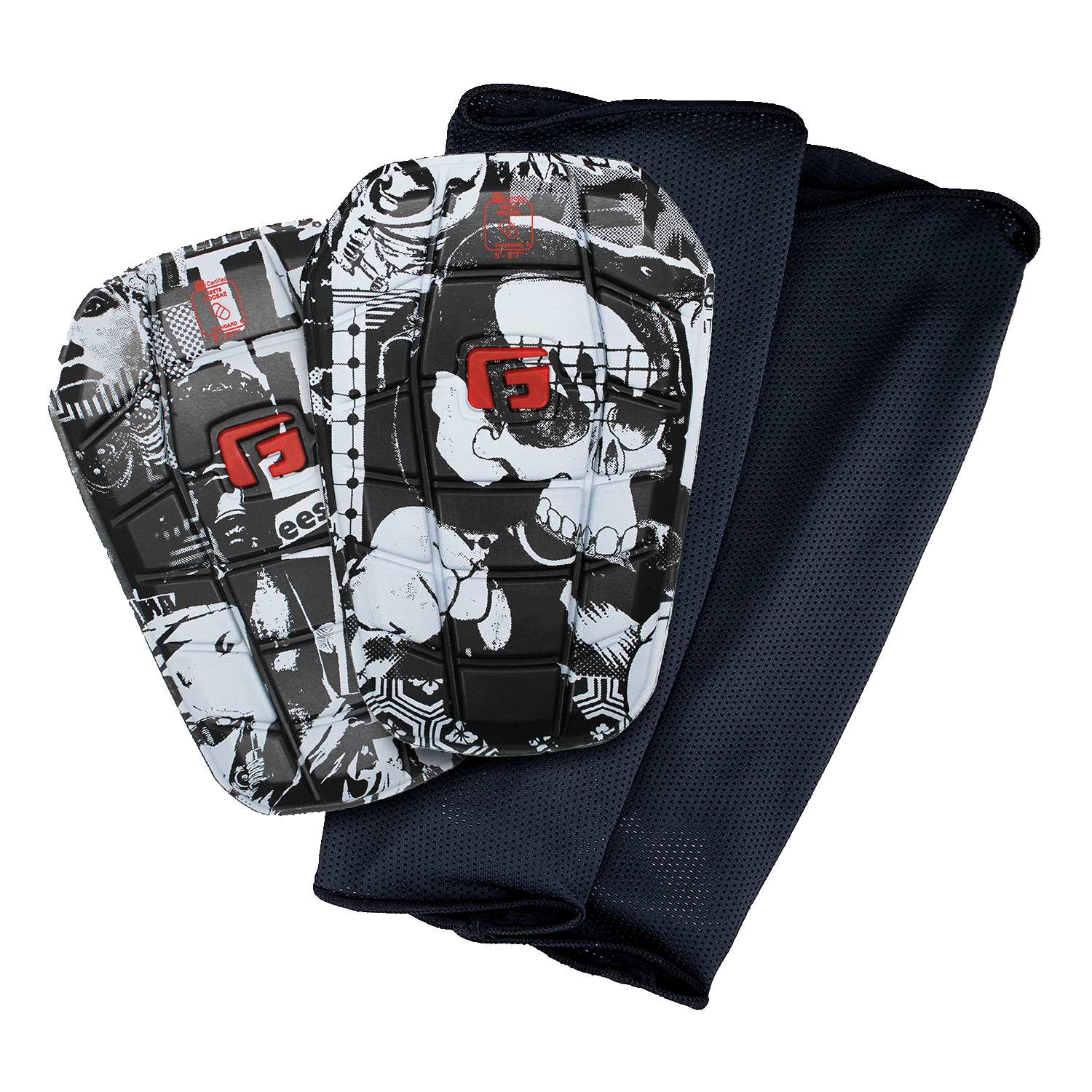 Soccer Blade NOCSAE Shin Guards Slip in light weight flexible stay in place no sleeve soccer