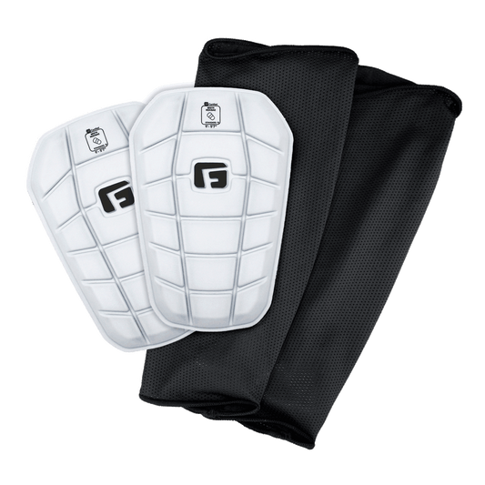 Soccer Blade NOCSAE Shin Guards Slip in light weight flexible stay in place no sleeve soccer