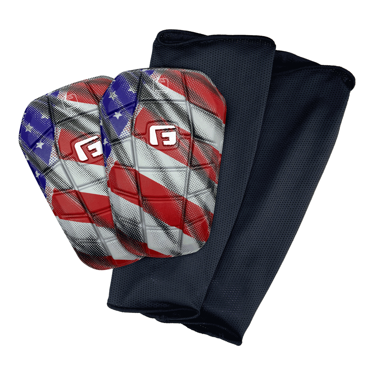 Soccer Blade NOCSAE Shin Guards Slip in light weight flexible stay in place no sleeve soccer