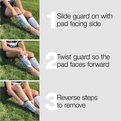 Soccer Shin Guards How to Wear take on and off Flexible Machine Washable lightweight Protection Shin Pad features