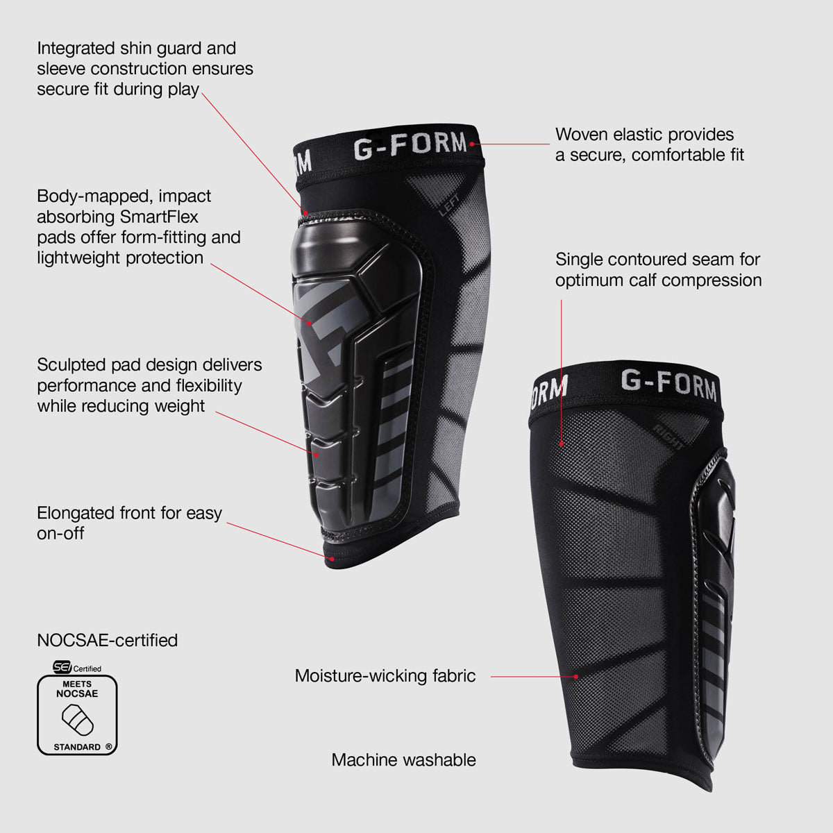 Vento Soccer Shin Guards Flexible Machine Washable lightweight Protection Shin Pad features