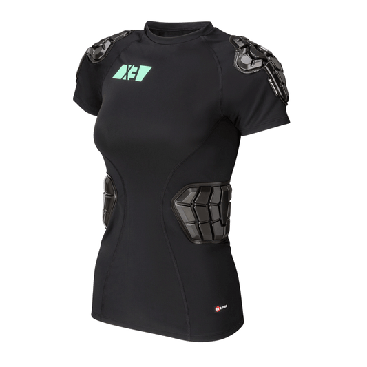 Pro-X3 Youth Adult Women Compression Padded Shirt Mountain Biking Ski Snowboard, Elbow protection and compression Shirt