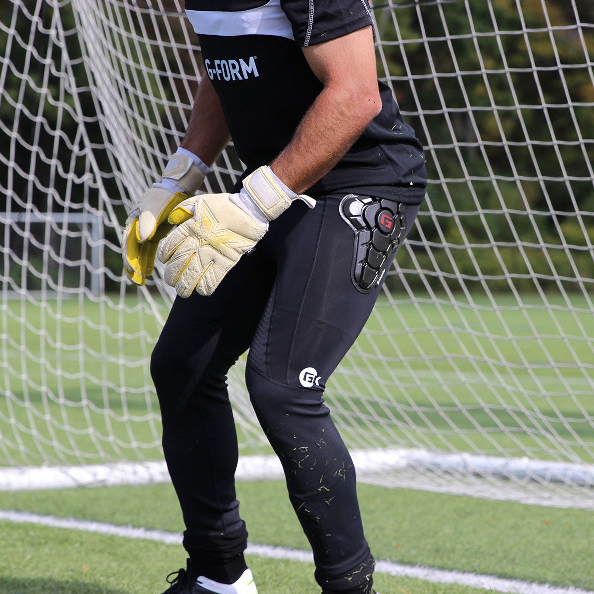 Soccer Goalie Goalkeeper Protective Padded Shorts and Pants Thermal Compression