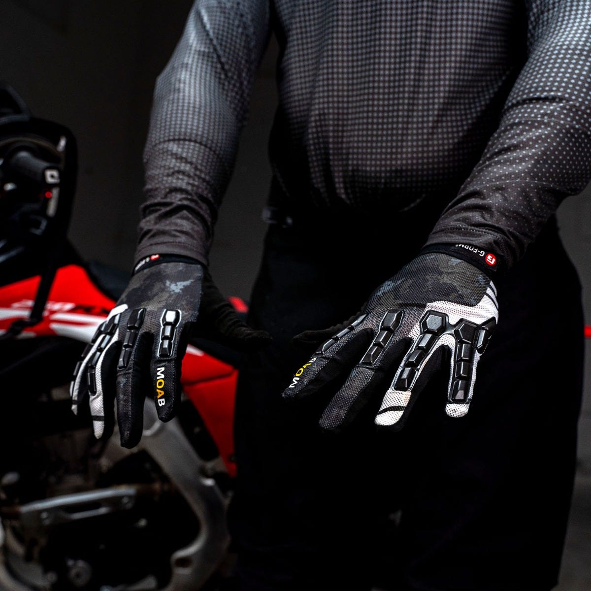Moab Heavy Duty Mountain Biking Gloves padded riding Gloves hand protection adult washable
