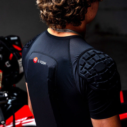 Adult MX360 Moto Impact Shirt Spine Back Protection Chest Shoulder Back pads Youth zip up heavy duty machine washable shirt