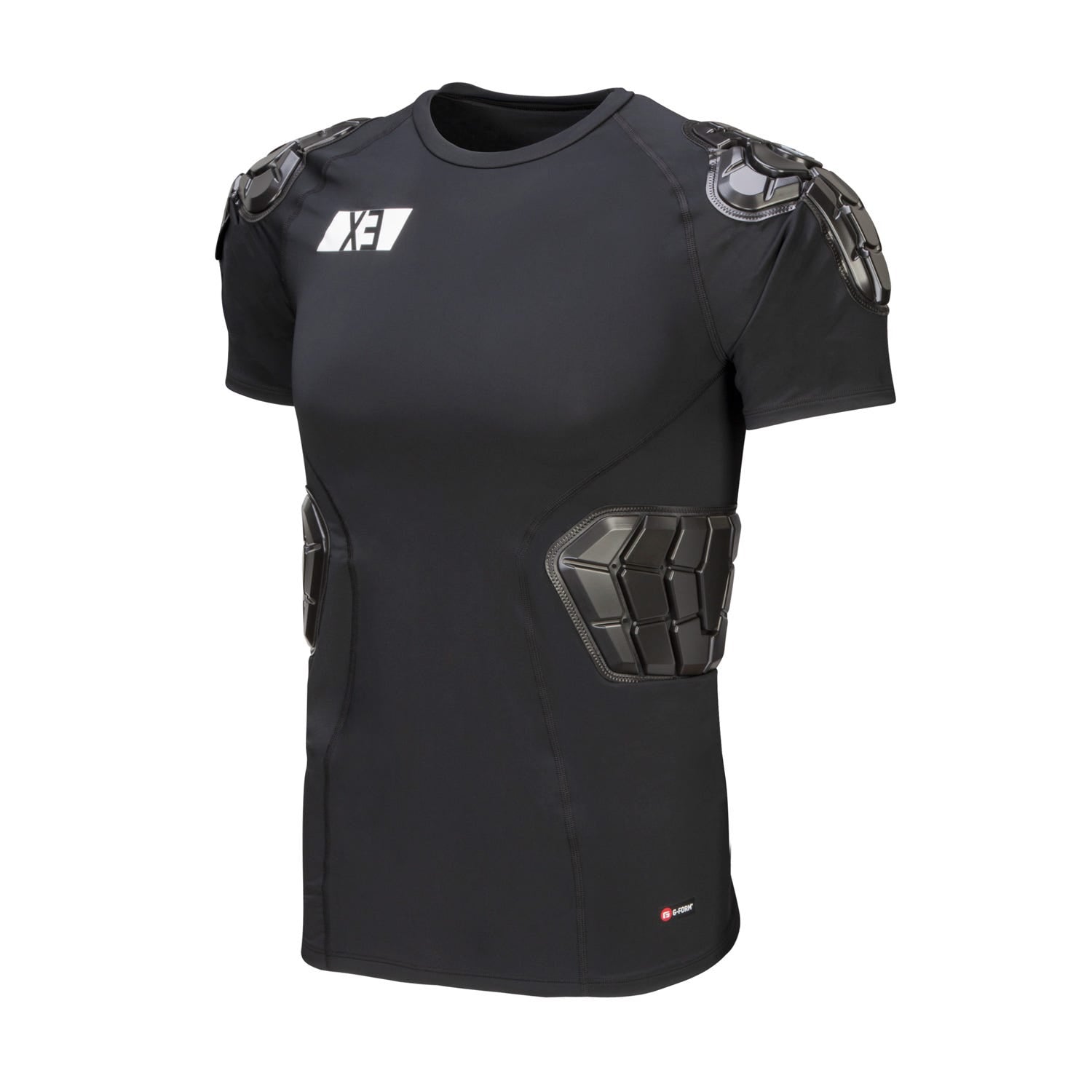Pro-X3 Youth Adult Women Compression Padded Shirt Mountain Biking Ski Snowboard, Elbow protection and compression Shirt