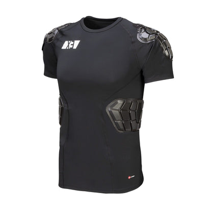 Pro-X3 Youth Adult Women Compression Padded Shirt Mountain Biking Ski Snowboard, Elbow protection and compression Shirt